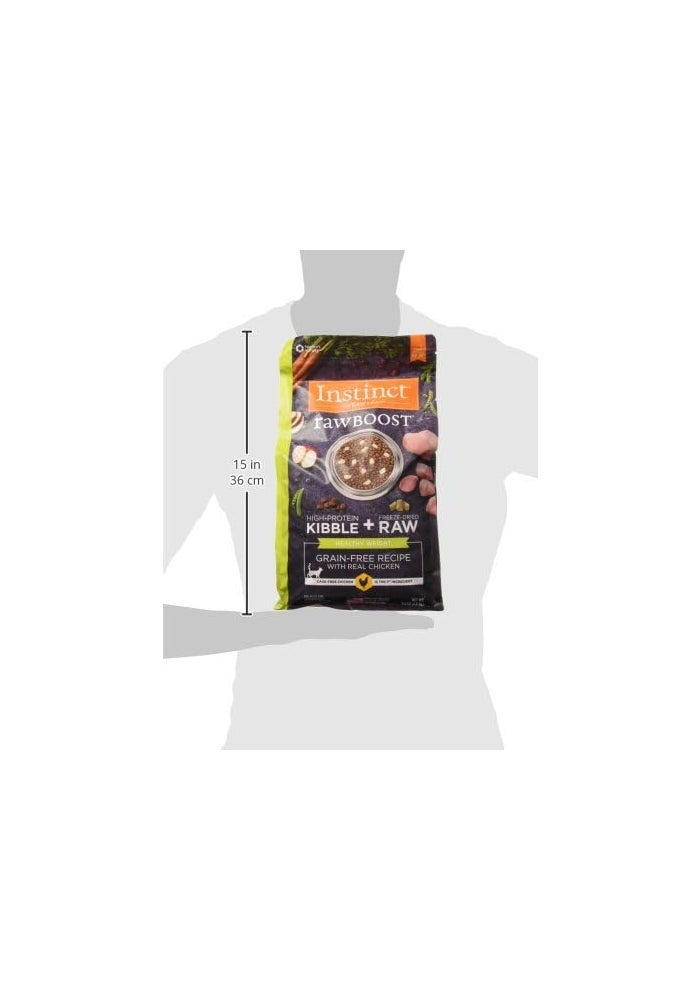 Instinct طعام جاف للقطط من إنستينكت رو بوست صحي الوزن دجاج 4.5 رطل - Image 5