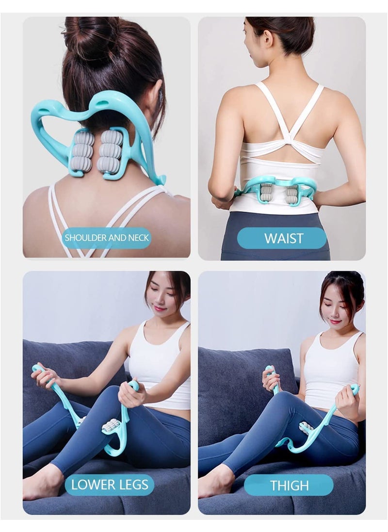 RABADIYA CREATION Neck Massager Trigger Point Roller Massager for Pain Relief deep Tissue Handheld Shoulder Massager Tool with 6 Balls Massage Point Suitable for Legs Waist Neck and Shoulder Relaxer  - Image 5