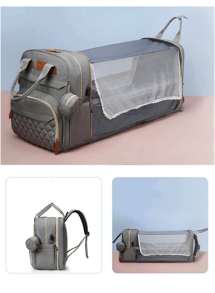 Portable Large Capacity Leisure Multifunctional Backpack, Baby Stroller Hanging Bag - Image 2