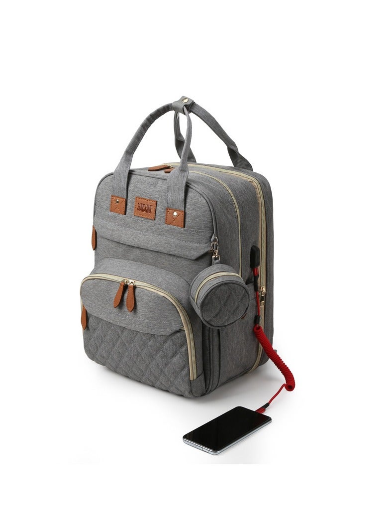 Portable Large Capacity Leisure Multifunctional Backpack, Baby Stroller Hanging Bag - Image 4
