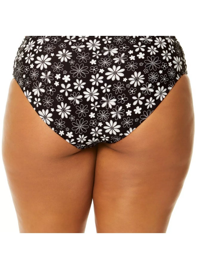 Salt + Cove Trendy Plus Size Coastal Fleurs Soft Side-Tab Bikini Bottoms 2(20/22 - Image 2