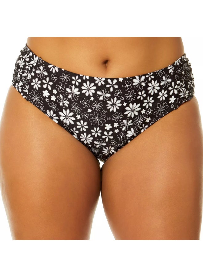 Salt + Cove Trendy Plus Size Coastal Fleurs Soft Side-Tab Bikini Bottoms 2(20/22 - Image 4