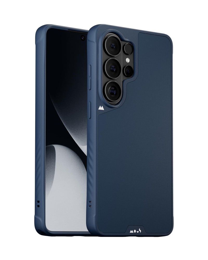 Mous for Samsung Galaxy S26 Ultra Case, Compatible with MagSafe & Qi2 â€“ Limitless Protective Galaxy S26 Ultra Case â€“ Shockproof, Full Camera Protection, Magnetic, Anti-Scratch Back, Navy Blue - Image 1
