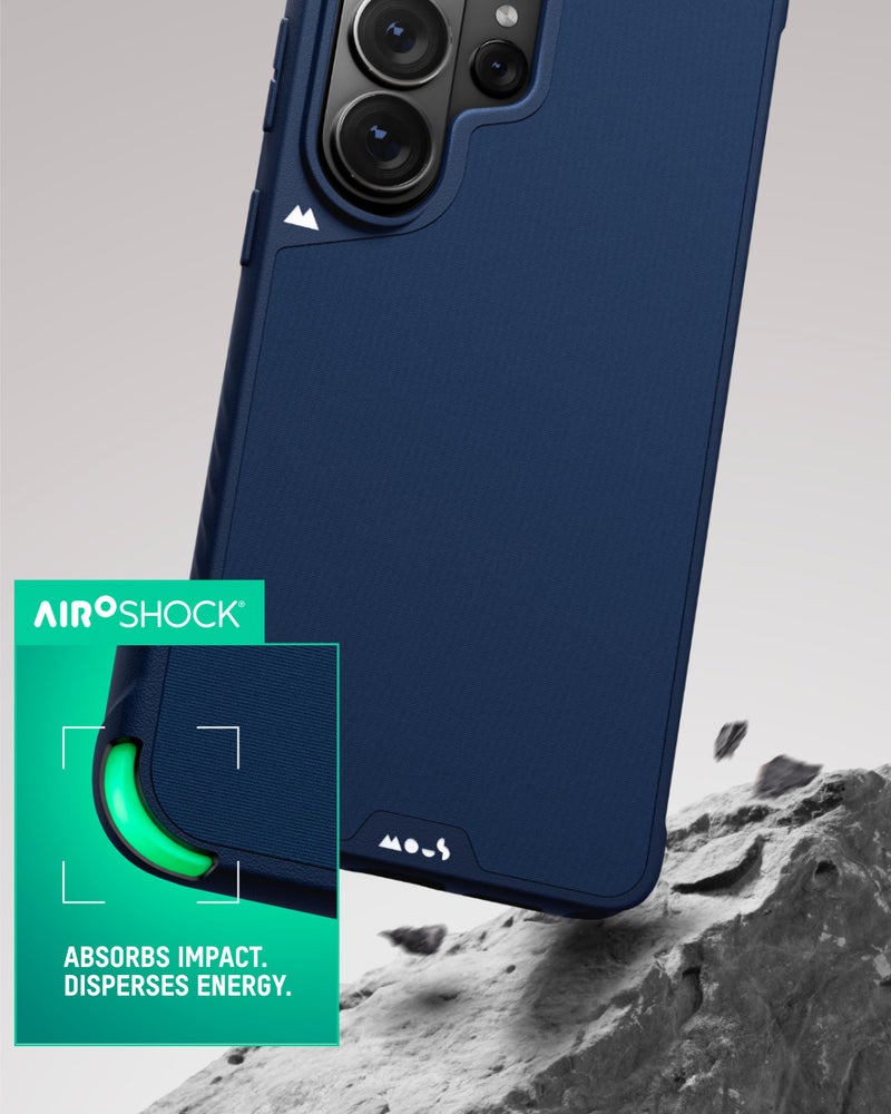 Mous for Samsung Galaxy S26 Ultra Case, Compatible with MagSafe & Qi2 â€“ Limitless Protective Galaxy S26 Ultra Case â€“ Shockproof, Full Camera Protection, Magnetic, Anti-Scratch Back, Navy Blue - Image 2