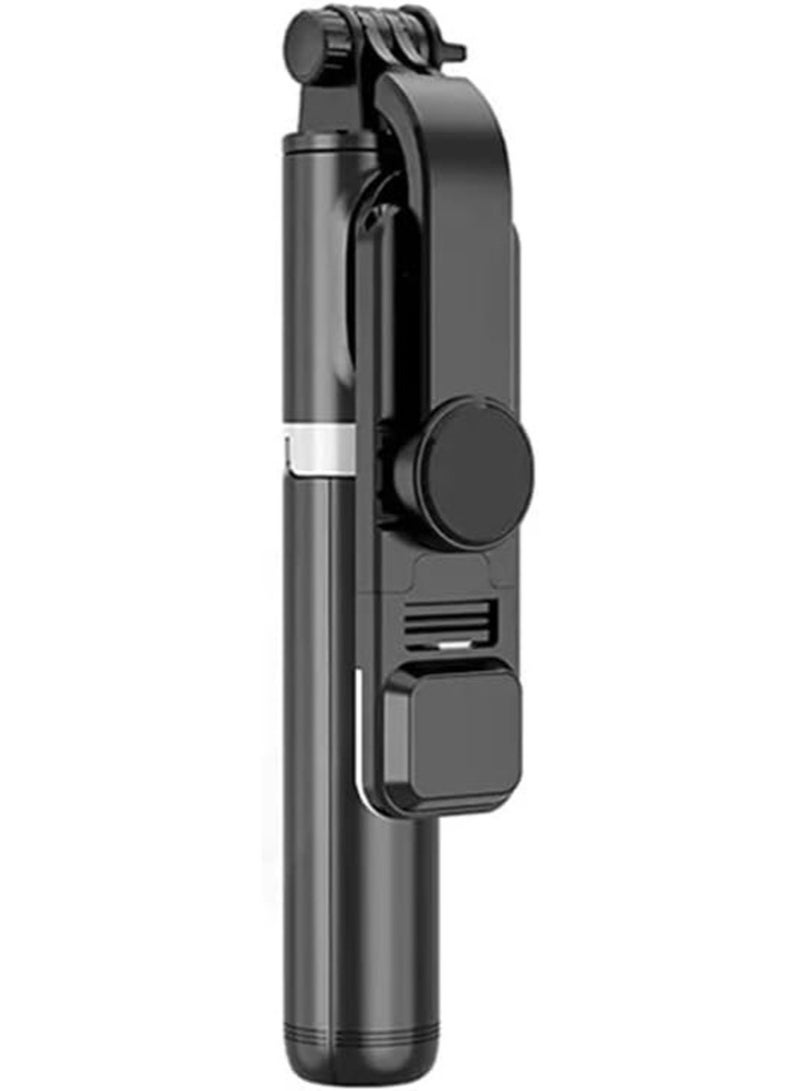 NEW Q02s 1045mm LED Rod Light Selfie Stick with Bluetooth Remote & Tripod – Portable Black Design for Enhanced Lighting and Stability - Image 1