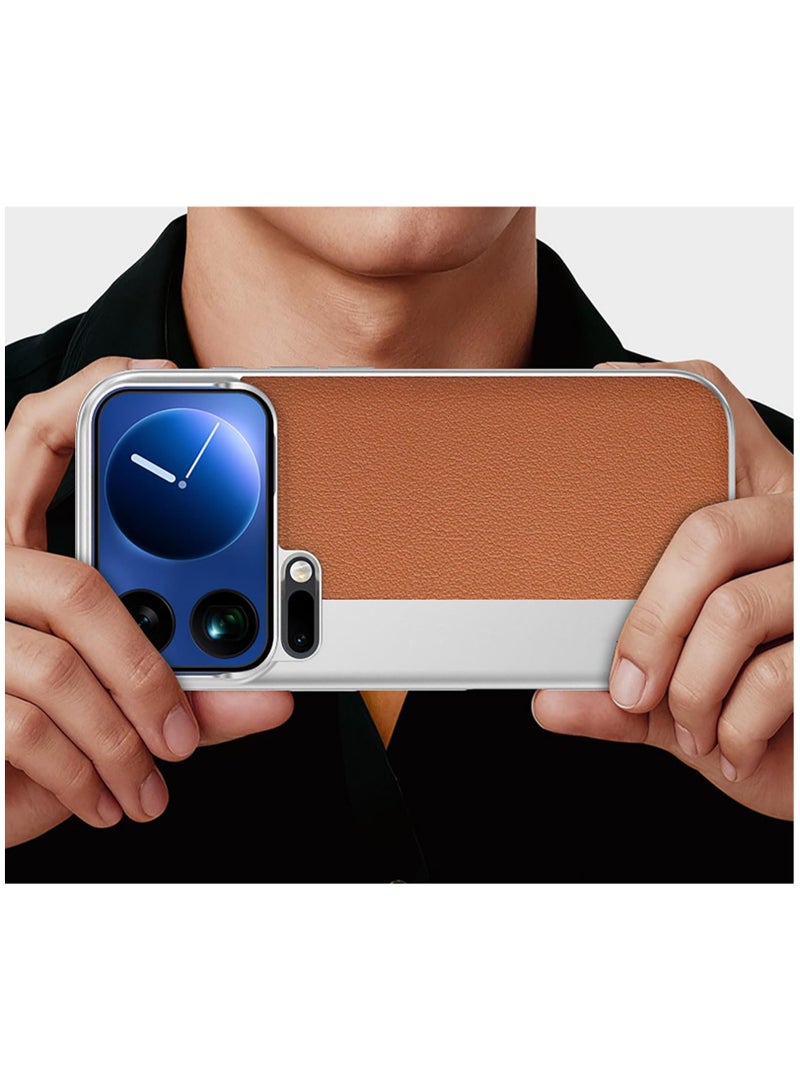Cover Compatible with Xiaomi 17 Pro Max, PU Leather + Hard PC Case, Special Leather Structure, Anti-Fingerprint, Anti-Scratch - Image 3
