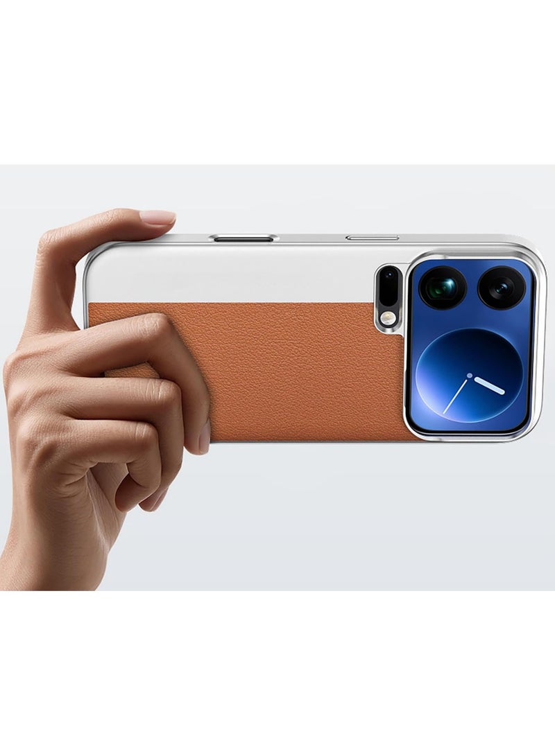 Cover Compatible with Xiaomi 17 Pro Max, PU Leather + Hard PC Case, Special Leather Structure, Anti-Fingerprint, Anti-Scratch - Image 4