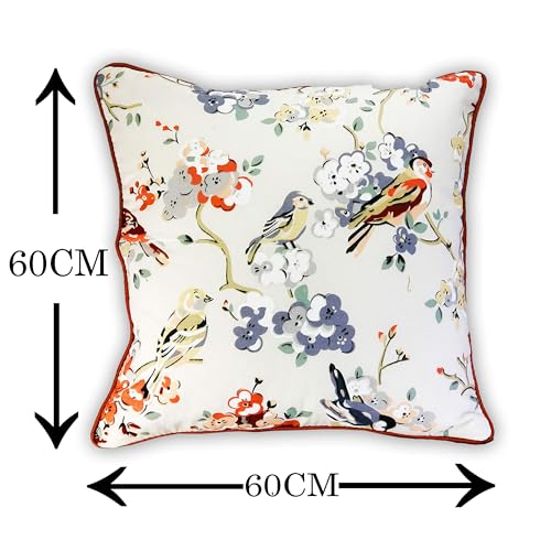 IM FAB Cotton Printed Square Cushion Cover (24X24 inch, Rust) -Set of 2 pcs - Image 3