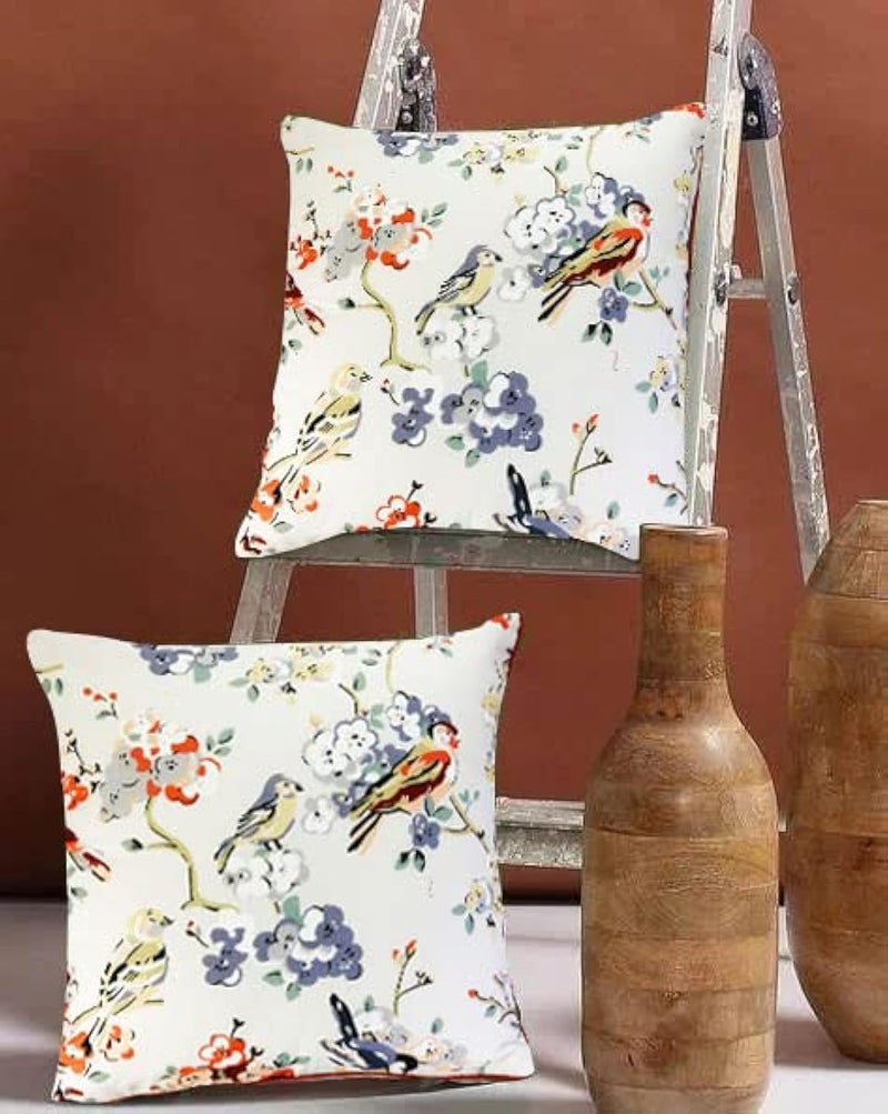 IM FAB Cotton Printed Square Cushion Cover (24X24 inch, Rust) -Set of 2 pcs - Image 4