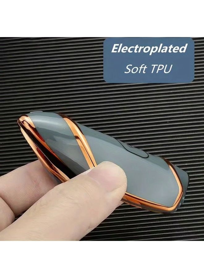 Black Durable Car Key Fob Cover With Metal Logo Button Access For VW Golf 8 MK8 ID3 ID4 - Image 5