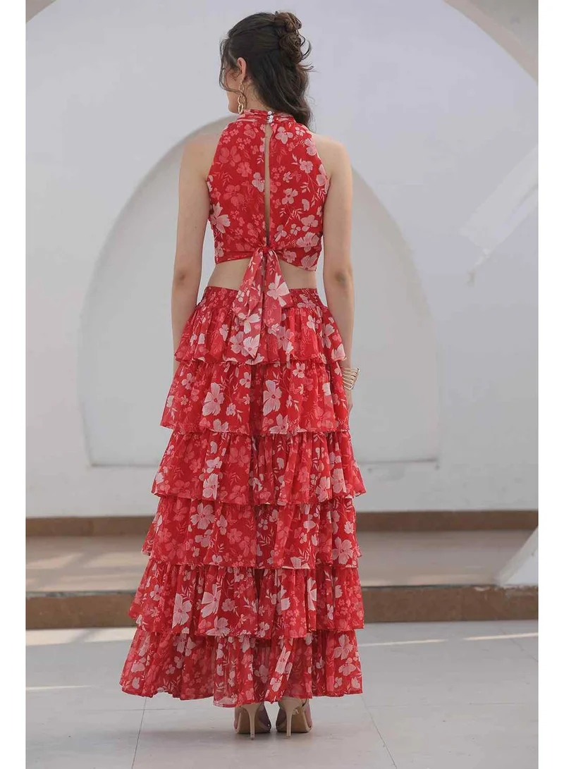 Luxe & Hardy طقم بريا المنسق من لوكس آند هاردي - أحمر