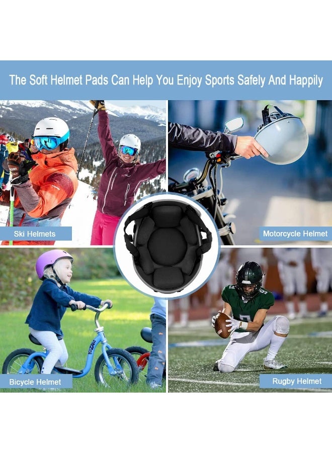 Universal Airsoft Helmet Pads,Tactical Helmet Replacement Foam Padding Kits Bicycle Accessories Mats,Comfortable Helmet Replacement Foam Padding Kits Accessories Mats for Fast/Mich/ACH/USMC/PASGT Helmet Black - Image 5