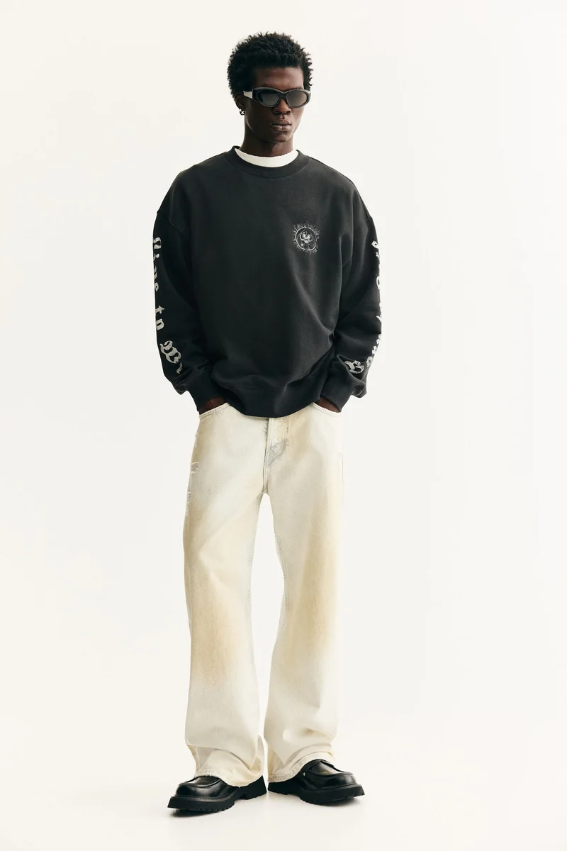 H&M Oversized Fit Printed sweatshirt