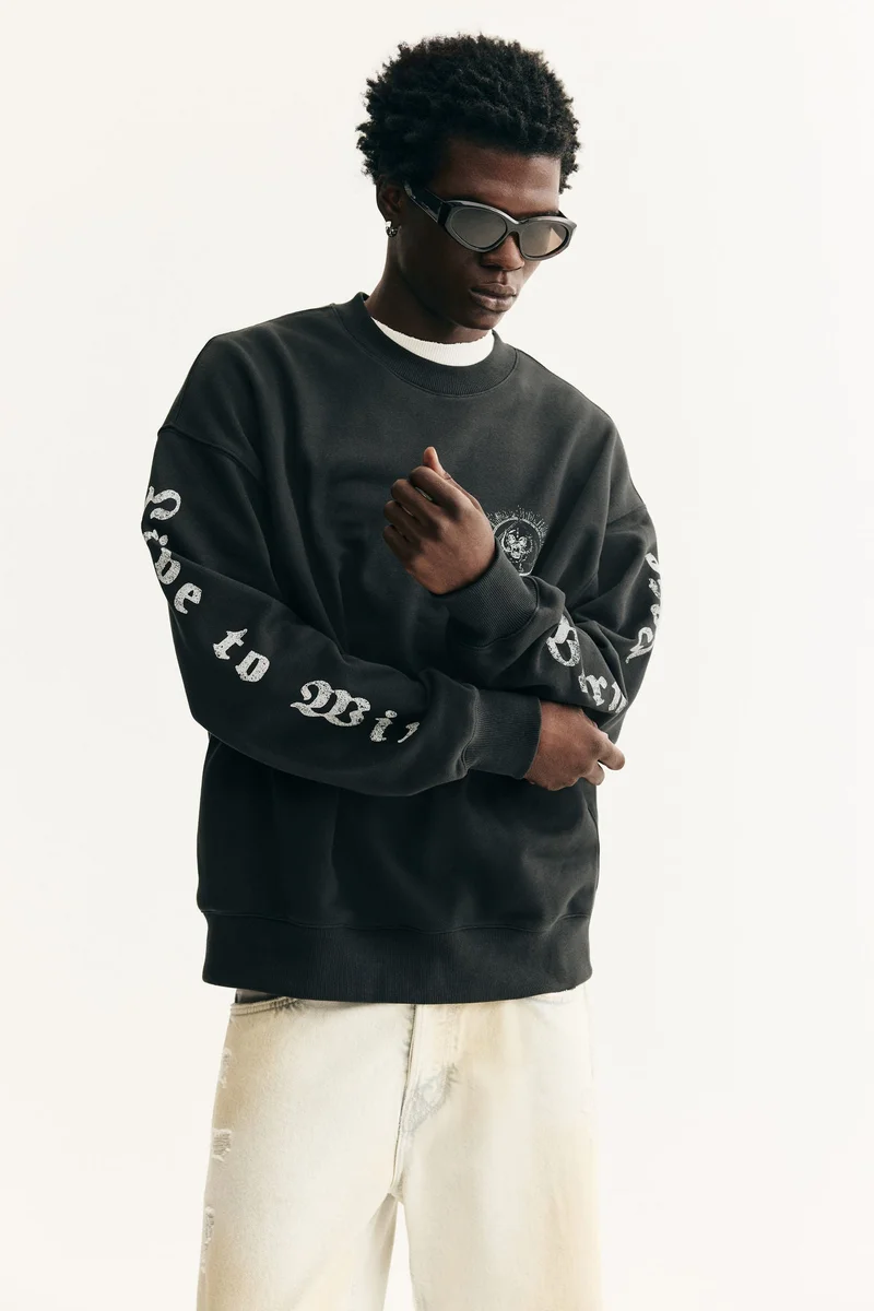 H&M Oversized Fit Printed sweatshirt