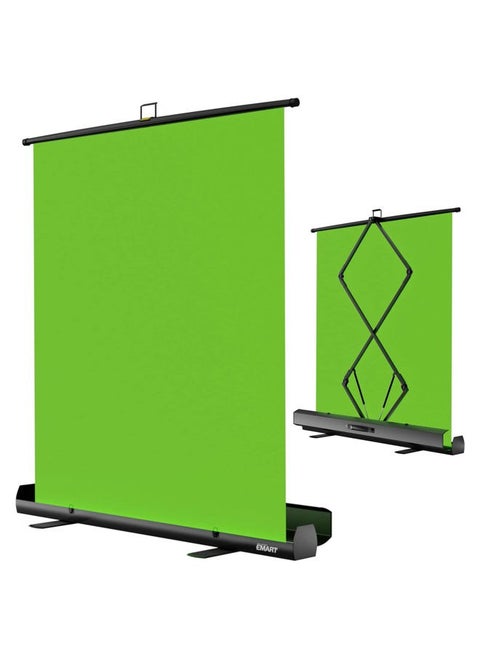 Upgrade Green Screen, 61x72in Collapsible Chroma Key Panel for Background Removal, Portable & Retractable Wrinkle-Resistant Backdrop with Stand for Streaming, Photographic Studio, TikTok