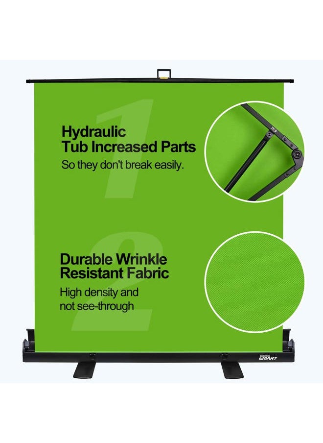 EMART Upgrade Green Screen, 61x72in Collapsible Chroma Key Panel for Background Removal, Portable & Retractable Wrinkle-Resistant Backdrop with Stand for Streaming, Photographic Studio, TikTok  - Image 4