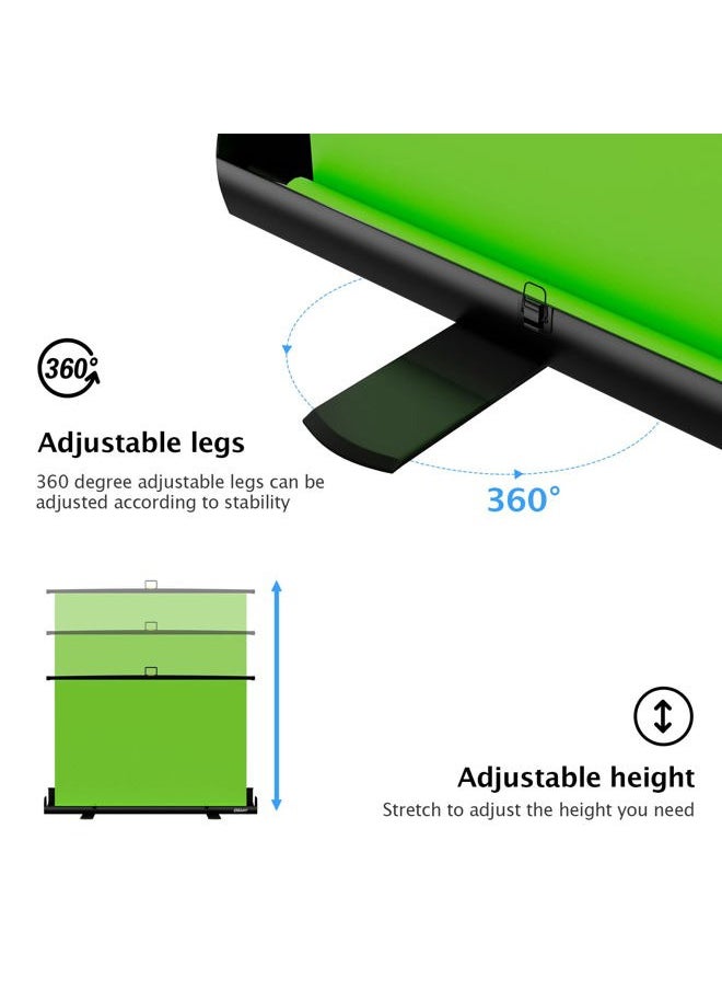 EMART Upgrade Green Screen, 61x72in Collapsible Chroma Key Panel for Background Removal, Portable & Retractable Wrinkle-Resistant Backdrop with Stand for Streaming, Photographic Studio, TikTok  - Image 3