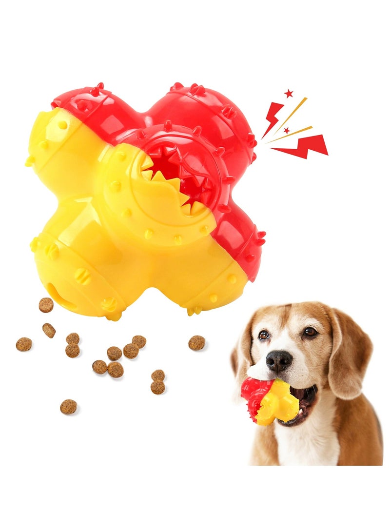 Goolsky كرة لعبة الكلاب التي تصدر صوتًا وتخرج الطعام - مقاومة للمضغ وتساعد على طحن الأسنان وتخفيف الملل - Image 1