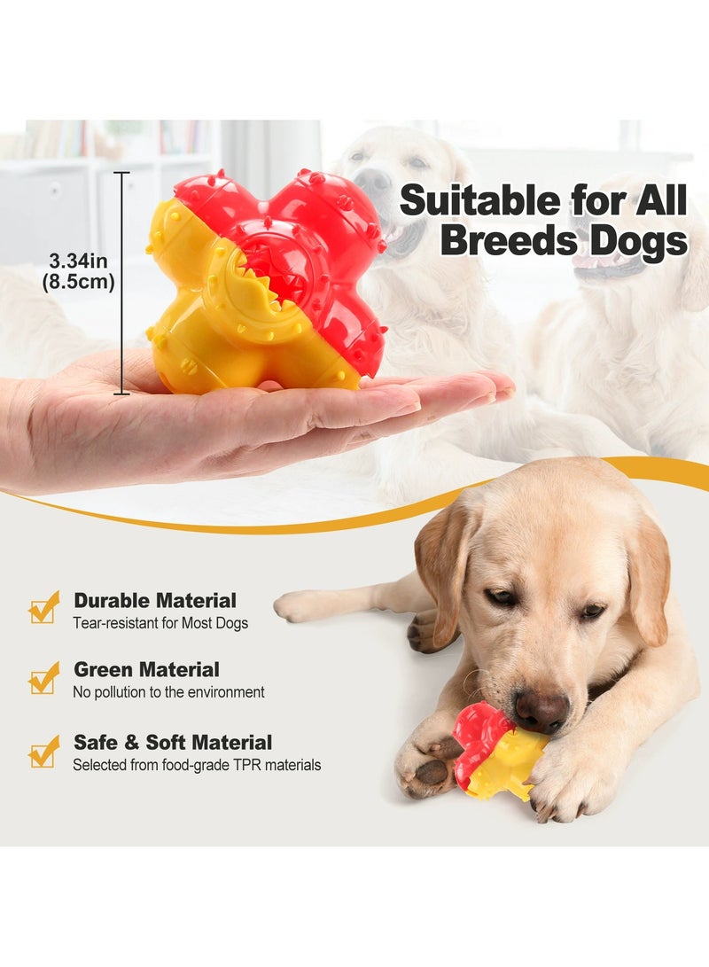 Goolsky كرة لعبة الكلاب التي تصدر صوتًا وتخرج الطعام - مقاومة للمضغ وتساعد على طحن الأسنان وتخفيف الملل - Image 2