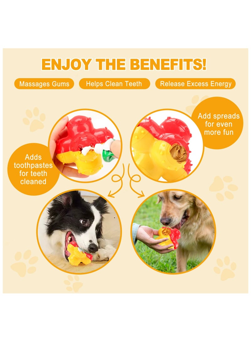 Goolsky كرة لعبة الكلاب التي تصدر صوتًا وتخرج الطعام - مقاومة للمضغ وتساعد على طحن الأسنان وتخفيف الملل - Image 4