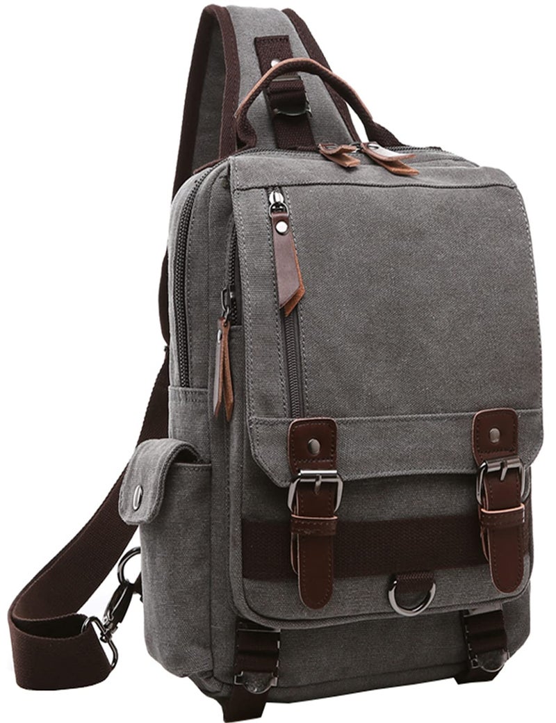 mygreen Sling Backpack for Men One Shoulder Single Strap Backpacks Canvas Cross Body Messenger Sling Bag Pack for Travel, Outdoor Sport - Image 1