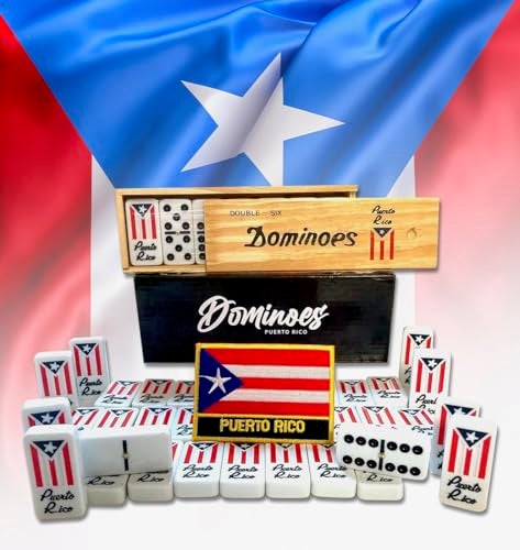 PRK 14 Puerto Rico Dominoes Set Gift Domino de Puerto Rico Rican Boricua Domino Adult Accessories - Image 1