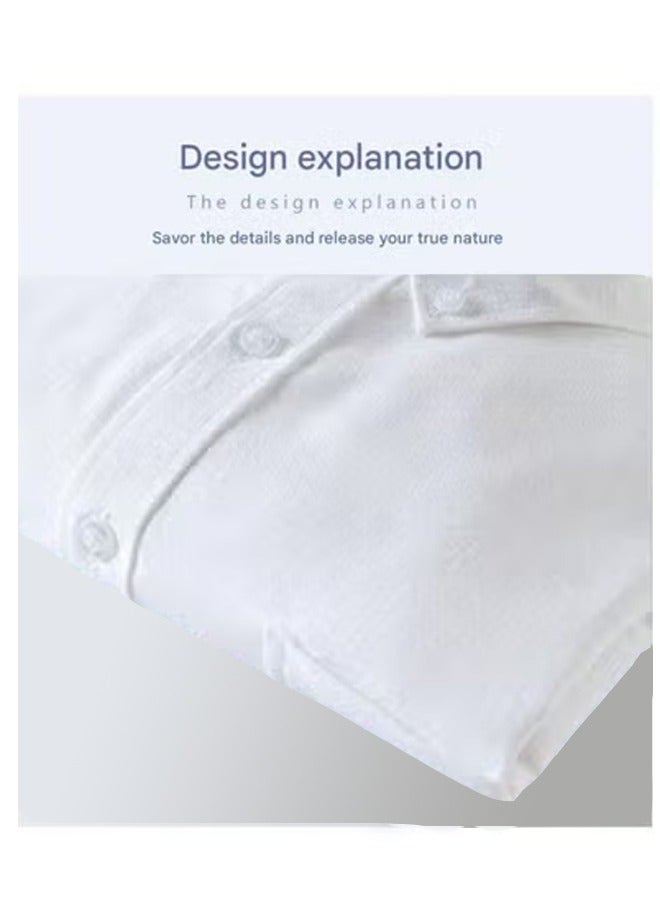 A.M Spring and autumn long-sleeved white shirt men's jacket, no ironing Oxford business formal casual shirt men - Image 4