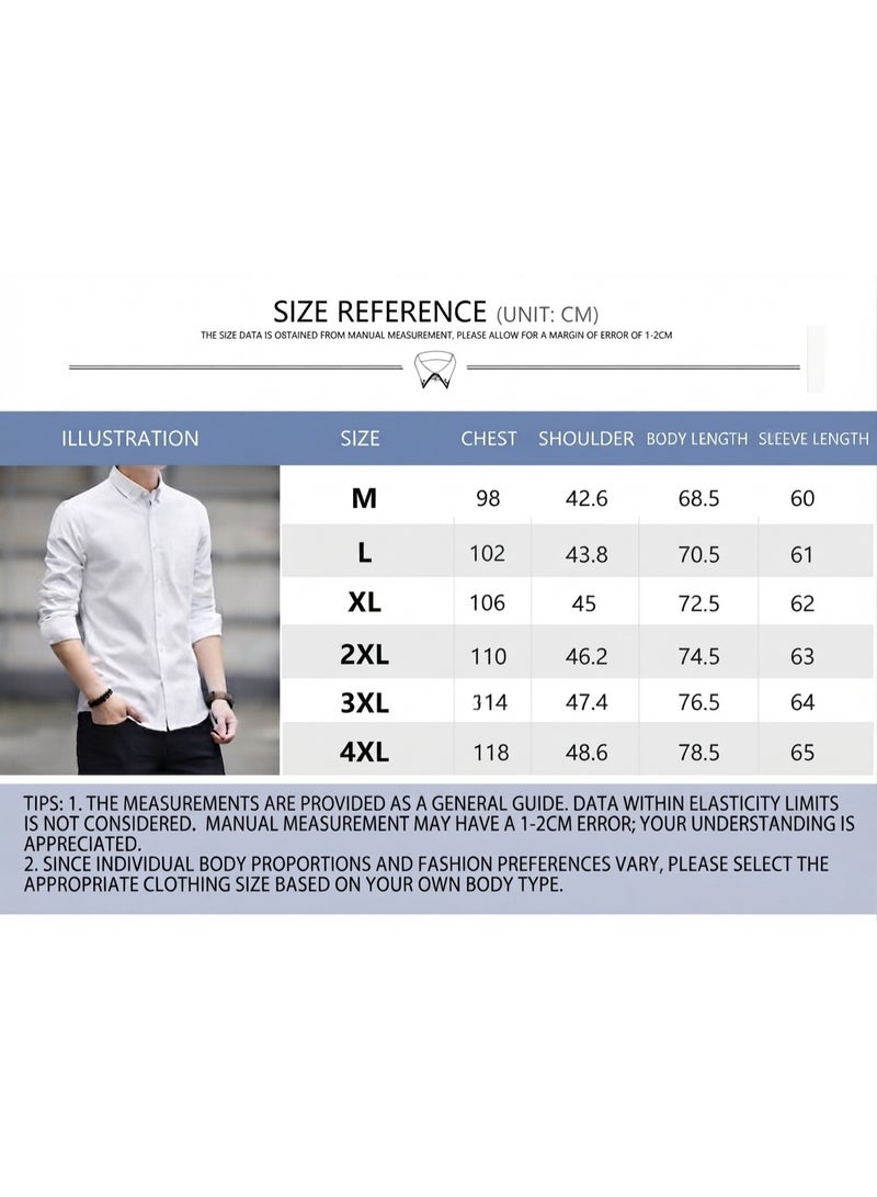 A.M Spring and autumn long-sleeved white shirt men's jacket, no ironing Oxford business formal casual shirt men - Image 2