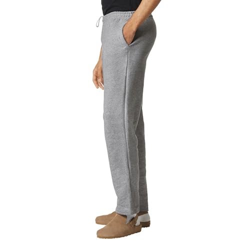 Gildan Adult Fleece Open Bottom Sweatpants with Pockets, Style G18300, Sport Grey, X-Large US - Image 2