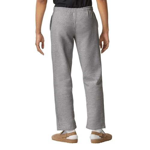 Gildan Adult Fleece Open Bottom Sweatpants with Pockets, Style G18300, Sport Grey, X-Large US - Image 3