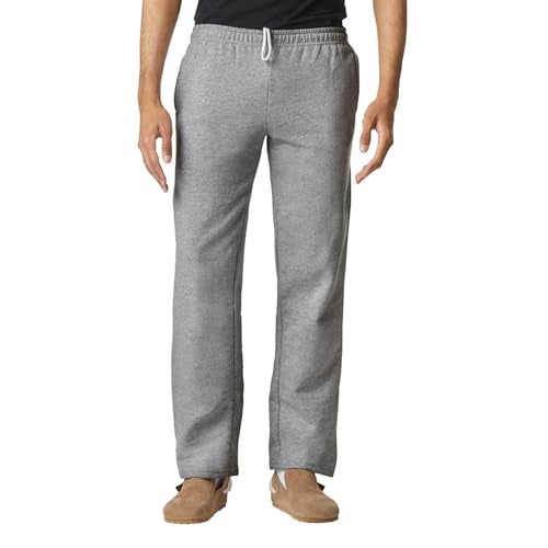 Gildan Adult Fleece Open Bottom Sweatpants with Pockets, Style G18300, Sport Grey, X-Large US - Image 5