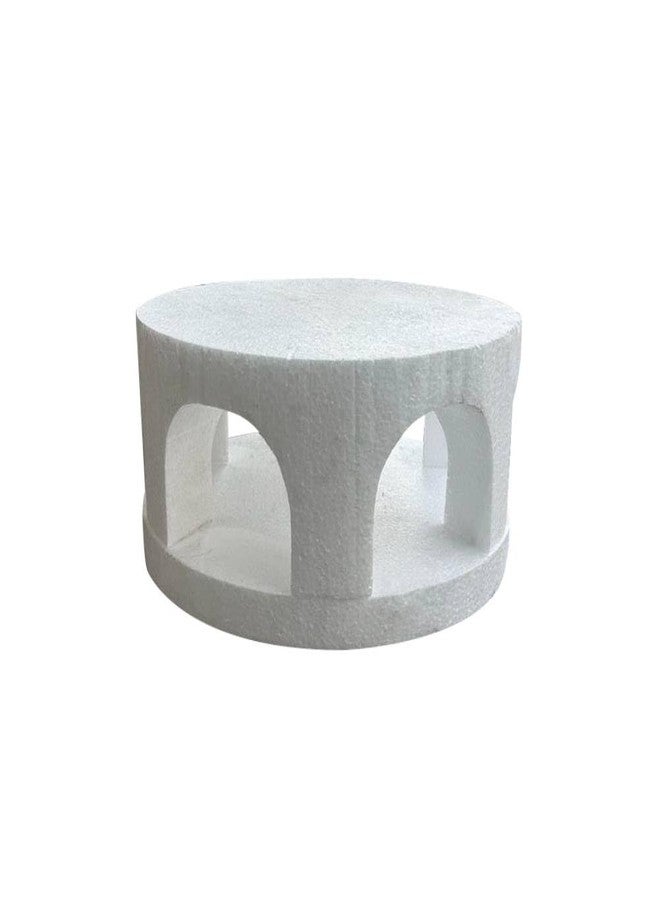 OM KRAFT Arch Cut Dummy Cake Stand – 10 Inch × 6 Inch (3.5 Inch Width × 4 Inch Height Arch Cut) High-Density Foam Dummy for Practice, Cake Decorating, Display & Artificial Cake Setup - Image 1