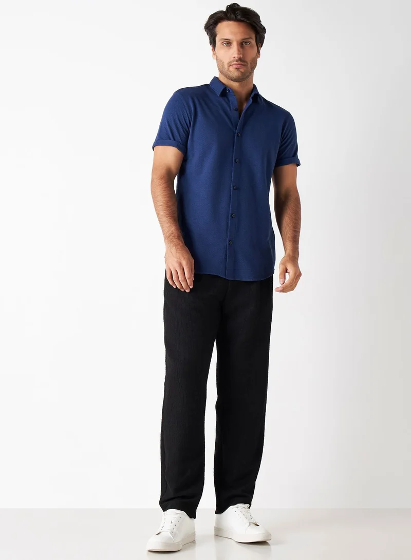 Iconic Textured Regular Fit Shirt