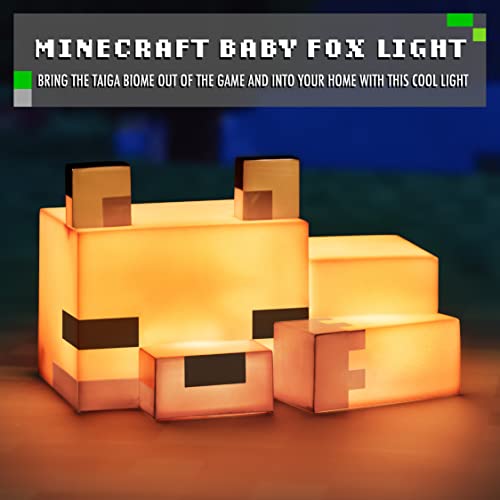 Paladone Minecraft Cute Fox Night Light, Soft Orange Glow, Officially Licensed Minecraft Decor and Desk Lamp for Gaming Room or Kids and Tween Bedroom - Image 2