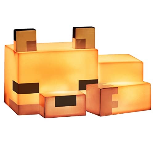 Paladone Minecraft Cute Fox Night Light, Soft Orange Glow, Officially Licensed Minecraft Decor and Desk Lamp for Gaming Room or Kids and Tween Bedroom - Image 1
