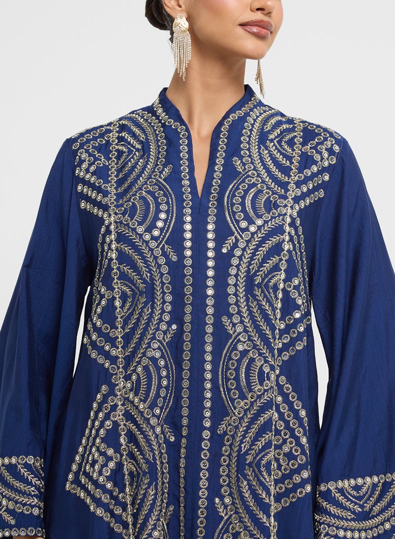 Khizana Embroidered Jalabiya - Image 3