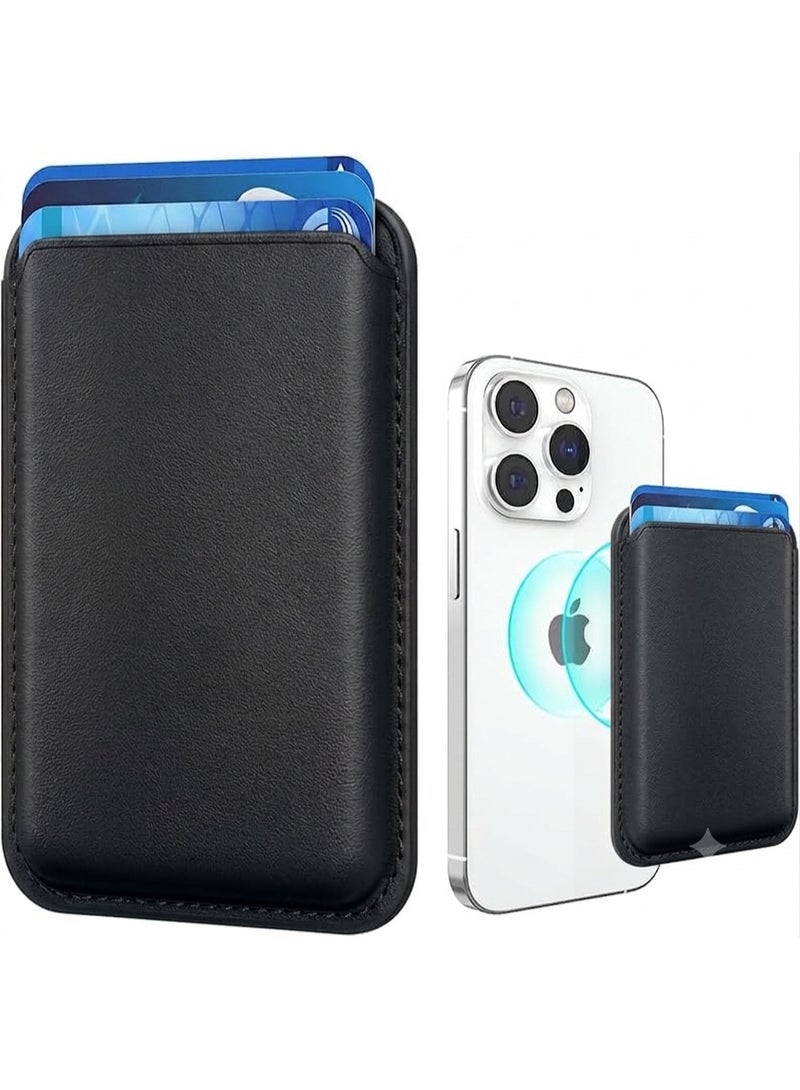 MagSafe Magnetic Card Holder Wallet for iPhone 13, 14, 15, 16 & 17 Series – Slim Phone Wallet Case Accessory, Black - Image 1