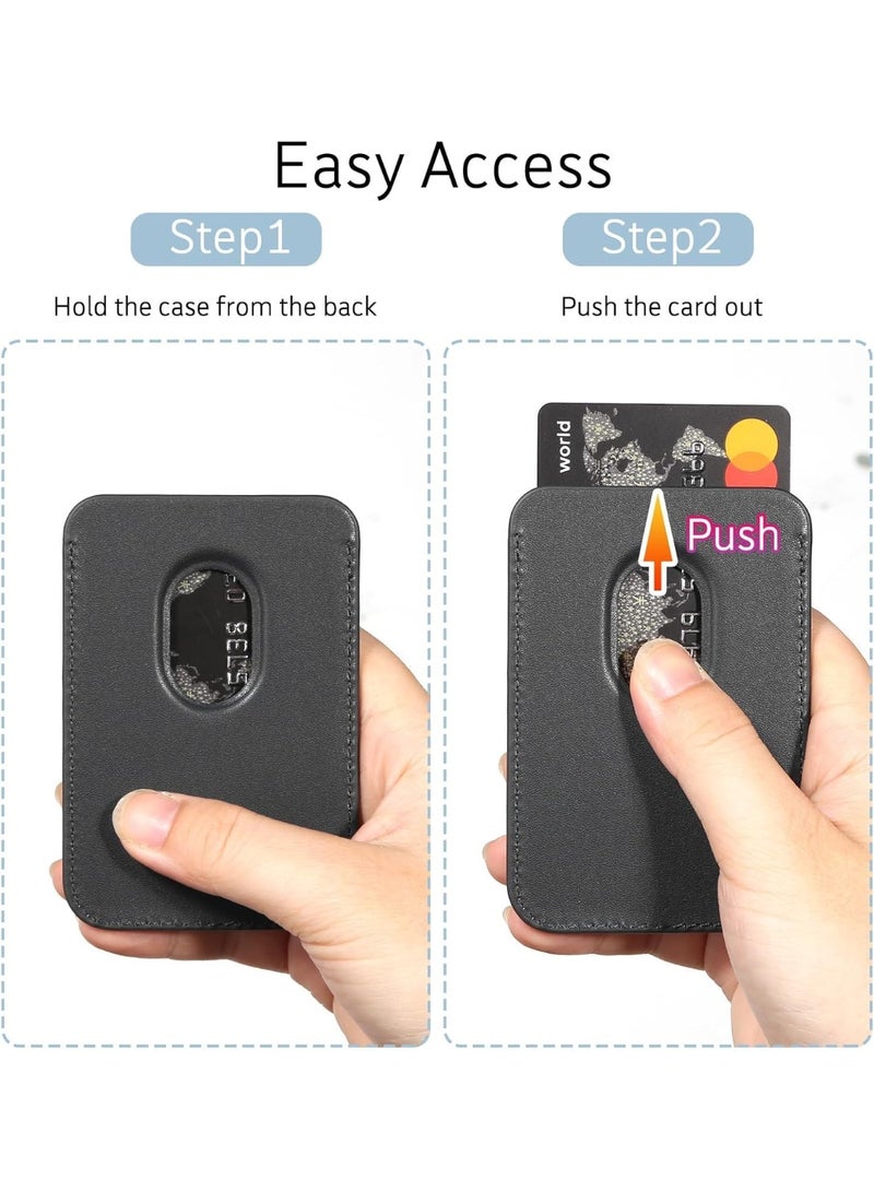 MagSafe Magnetic Card Holder Wallet for iPhone 13, 14, 15, 16 & 17 Series – Slim Phone Wallet Case Accessory, Black - Image 3