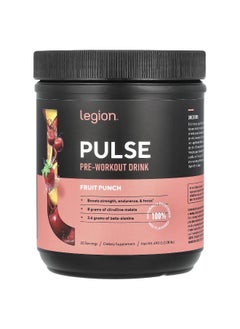 Legion Athletics Legion Athletics, Pulse, Pre-Workout Drink, Fruit Punch, 1.08 lbs (490 g)  - Image 1
