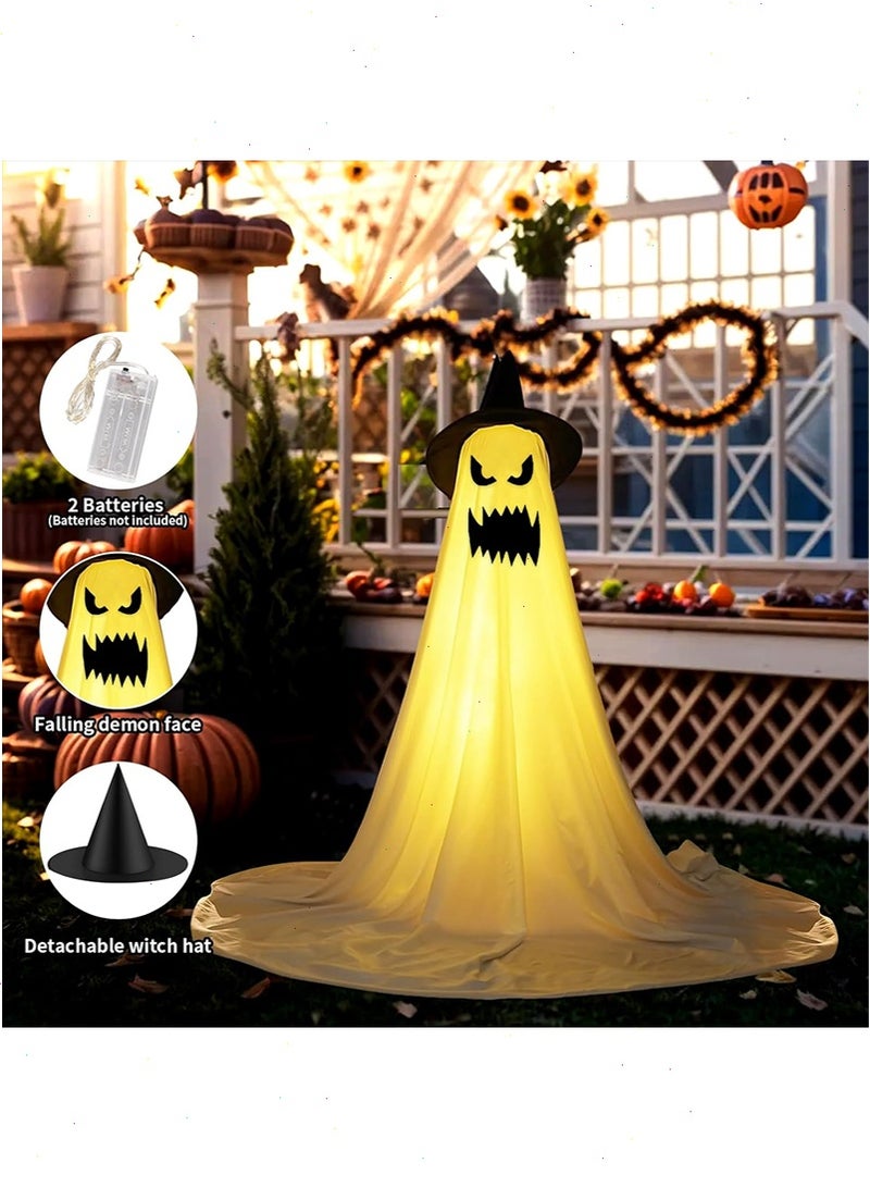 Yoawllty Halloween Decoration Ghost, Halloween Decorations with String Lights Battery Operated, Easy to Assemble, Light up Ghost for Home Party - Image 3