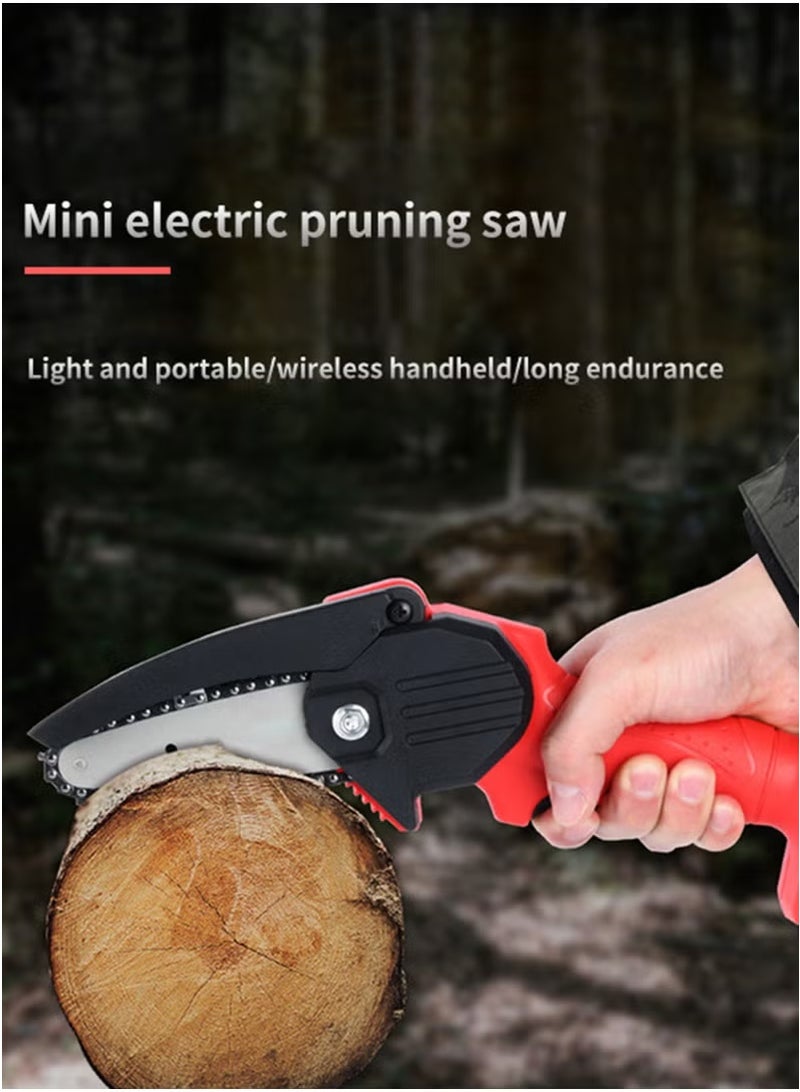 4-Inch Cordless Electric Mini Chainsaw – 24V with 2 Batteries & Brushless Motor  - Image 4