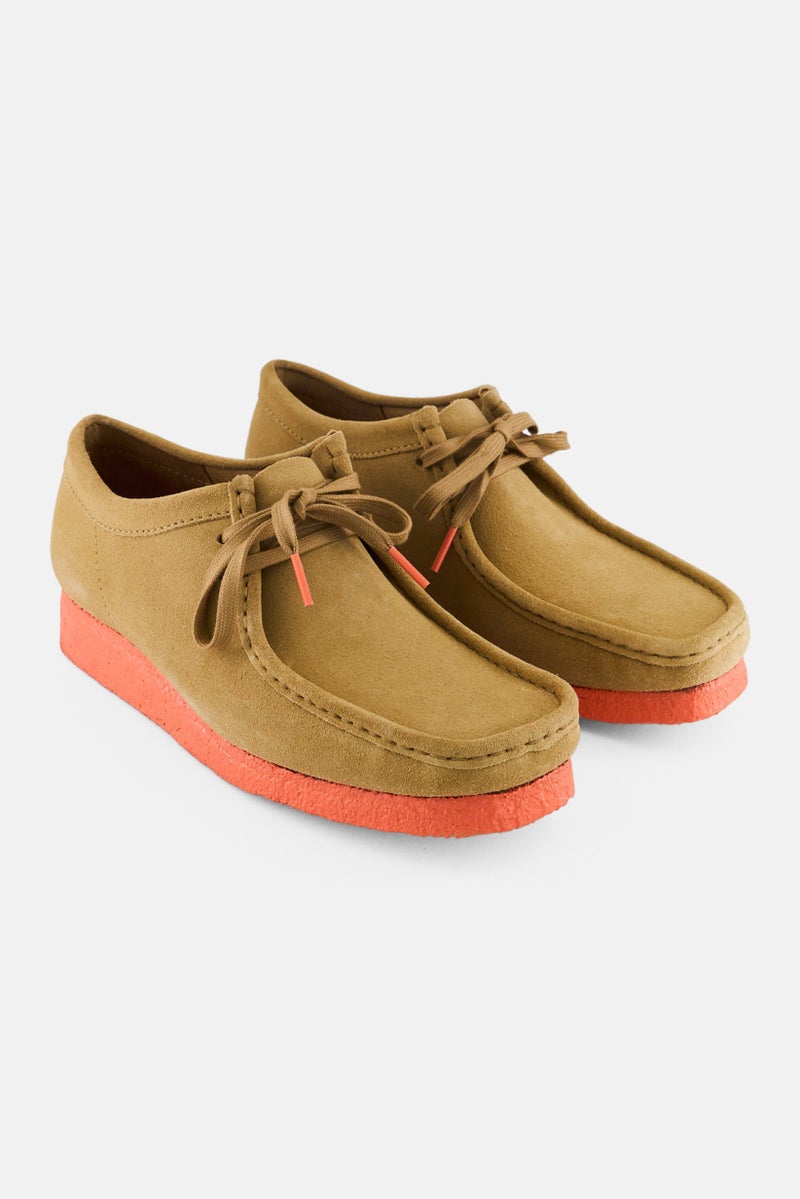 clarks Men Standard Fit Wallabee Lace Up Casual Shoes, Tan  - Image 1