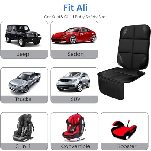 STHIRA Car Seat Cover Protector,Waterproof 600D Fabric Car Seat Protector With 2 Storage Pockets Safe For Chilidrens,Anti-Slip&Resistant Pet Car Seat Protector Cooling Seat Cushion For Dogs,Suv,Sedan - Image 5