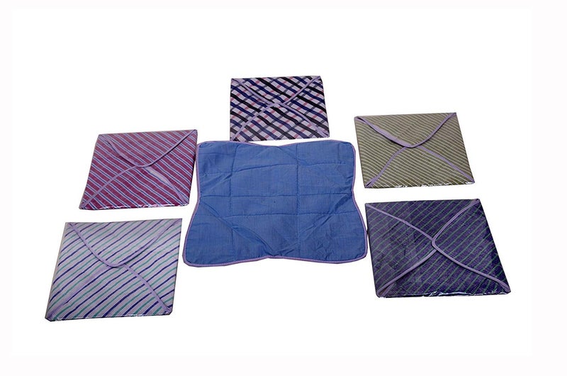 Home Style India Home Style India Cotton Traditional Roti Cover Assorted Colour Set Of 3 Blue  - Image 4