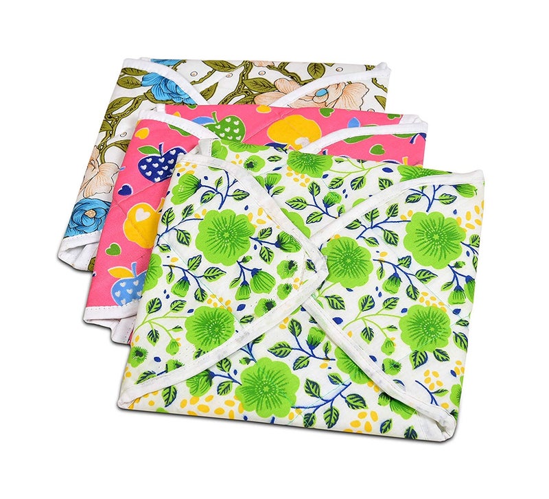 Home Style India Home Style India Cotton Traditional Roti Cover Assorted Colour Set Of 3 Blue  - Image 2