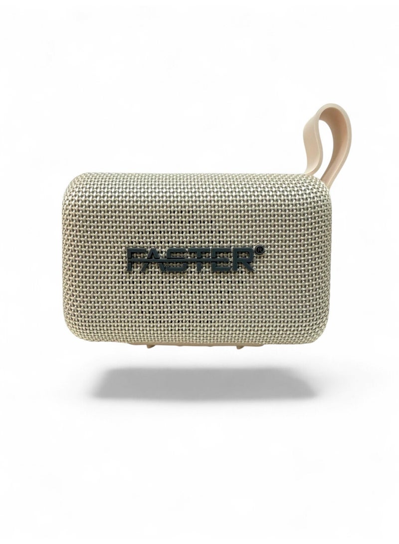 Faster Boom X Mini Portable Bluetooth Speaker - Beige - Image 1