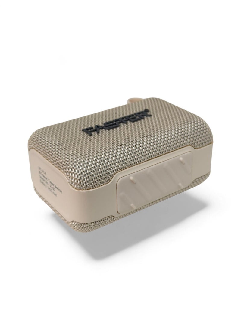 Faster Boom X Mini Portable Bluetooth Speaker - Beige - Image 3
