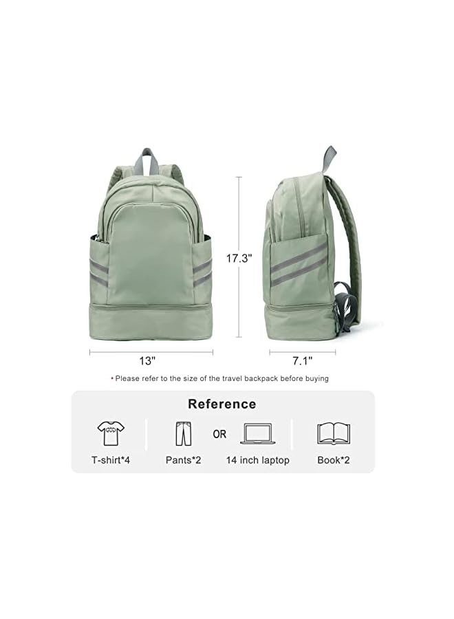 PROMASS Women Sports Backpack Gym Bag, Women Waterproof Backpack, Lightweight Travel Backpack With Shoe Compartment Wet Pocket Travel Backpacks - Image 2