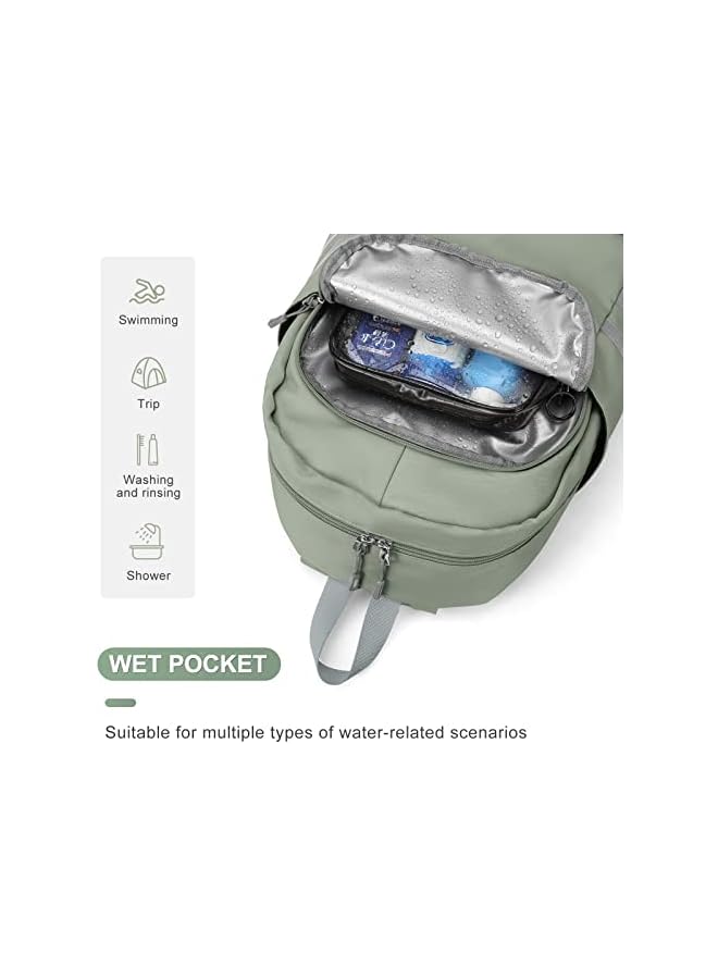 PROMASS Women Sports Backpack Gym Bag, Women Waterproof Backpack, Lightweight Travel Backpack With Shoe Compartment Wet Pocket Travel Backpacks - Image 4