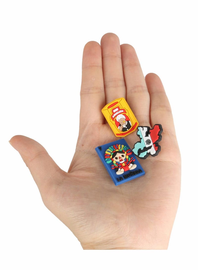 KASTWAVE Shoes Decorations Charms Crocs Charms Jibbitz Sandals Buckle Party Birthday Gift, Mexico Charms Bracelet Wristband Decorations for Adult Men Women Kids 47Pcs - Image 4